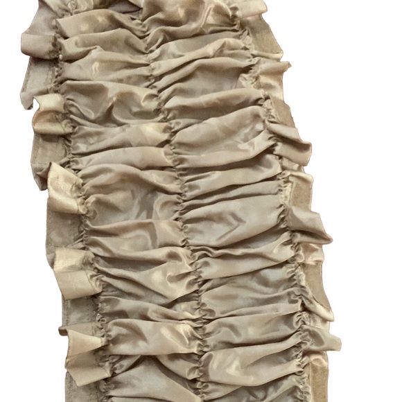 Decorative cord cover satin ruched Velcro closure antique gold - Picture 13 of 15